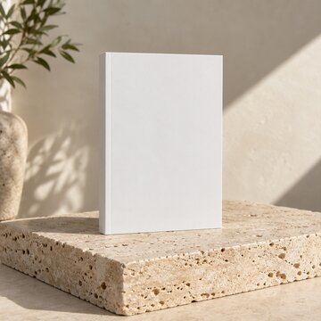 Blank paperback softcover book mockup on blank paperback, generative AI