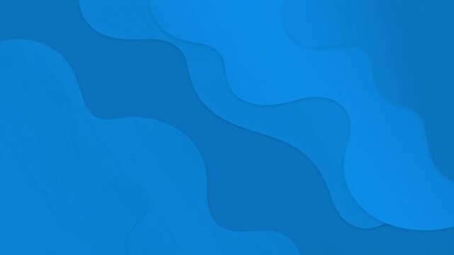 Smooth abstract blue fluid layers flowing in a gentle wave motion forming a dynamic background. Great for modern corporate presentations, tech intros, fluid art backgrounds, wallpaper motion, and clea
