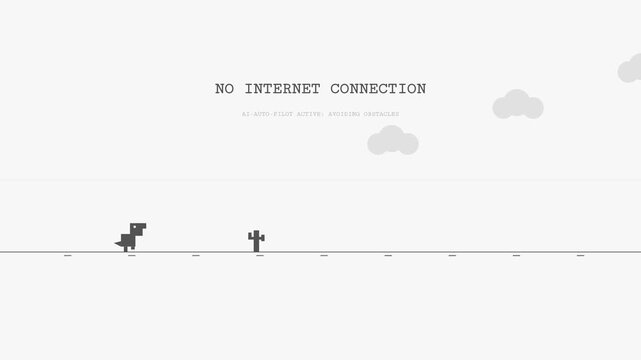 Pixel Art Dinosaur Vintage Game for No Internet Connection Animation