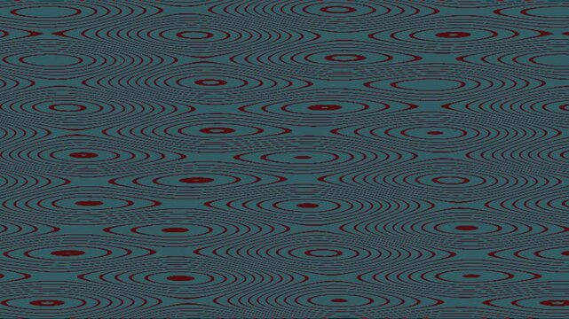 Abstract digital glitch pattern with wavy blue and red textures