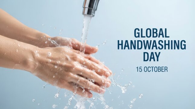 Hands washing soap under running water faucet