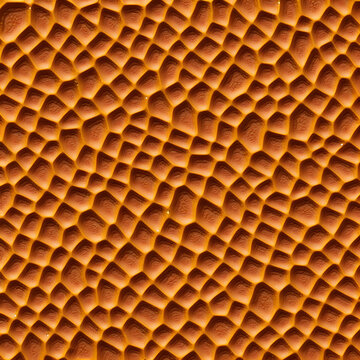 Abstract Orange Brown Geometric 3D Scale Pattern Texture Background