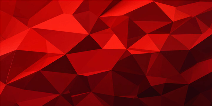 abstract dark red low poly geometric background texture with sharp polygon triangle pattern for banner vector