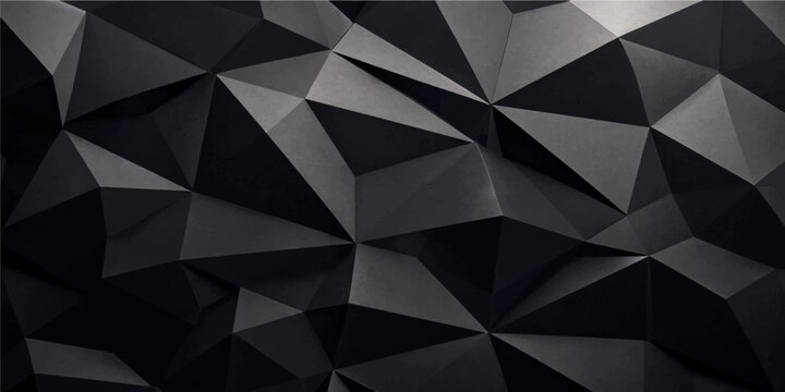 abstract dark grey low poly polygonal geometric background texture for modern banner wallpaper vector design template