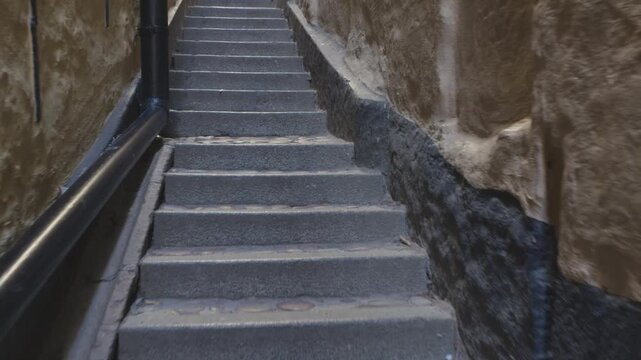 Stockholm, Sweden - August 27,2026: M&aring;rten Trotzigs Gr&auml;nd, the narrowest street in Stockholm