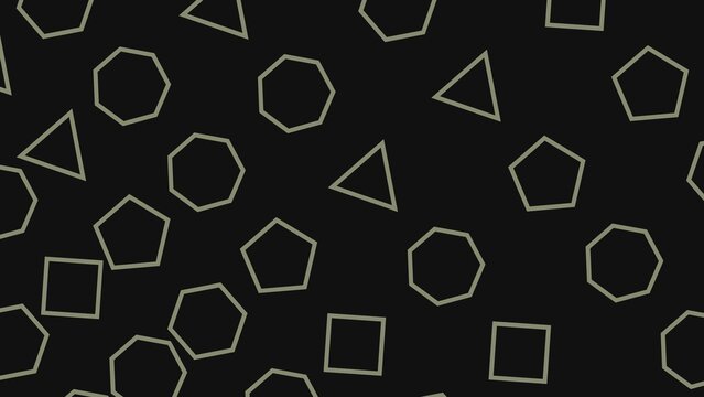 Geometric pattern background with dark outline shapes in retro modern style