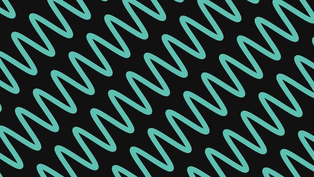Teal sine wave lines pattern on dark background