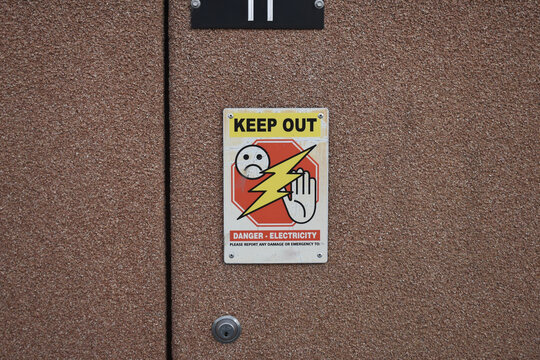 Danger Electricity keep out safety warning sign