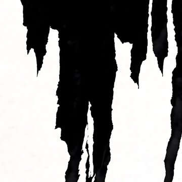 Minimal black ink brush strokes on white background creating abstract artistic texture with dramatic contrast
