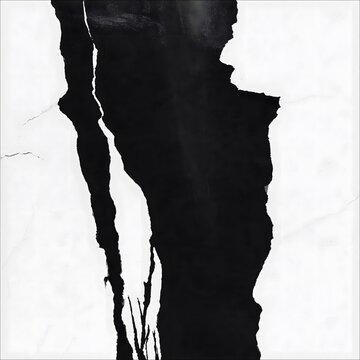 Minimal black ink brush strokes on white background creating abstract artistic texture with dramatic contrast