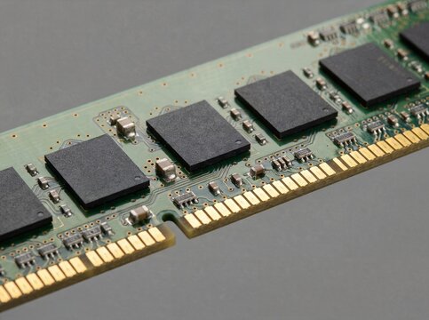 close up of computer ram memory stick