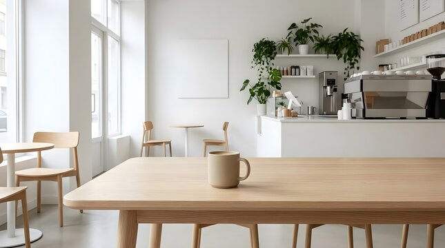 Scandinavian Style Coffee Shop Interior