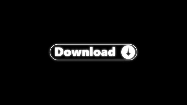 Black download button icon animation, Download sign icon, Download click button, Download menu Icon. rectangle shape download button icon.