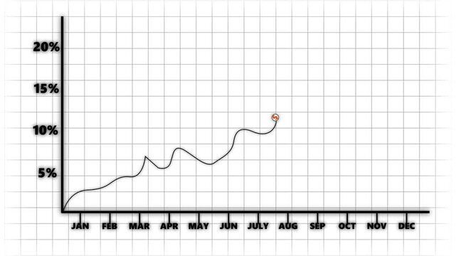 green line graph or waveform on a black background showing data fluctuations and analytics visualization. Perfect for technology, finance, science, signal processing, and digital interface design con