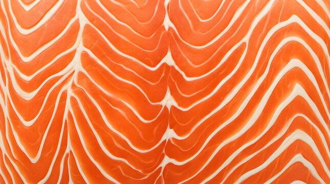 Fresh Salmon Fillet Texture Close Up Background
