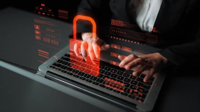 Digital security concept illustrating a cybersecurity breach, with a red unlocked padlock indicating data exposure among secure systems, emphasizing system vulnerability and risk Marrow