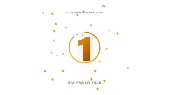 New Year 2027 Countdown with Golden Numbers and Celebration Confetti