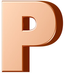 3D素材_アルファベット_P_金 © 四ッ谷