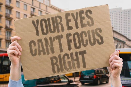 "Your eyes can't focus right" Cornea shape causes distorted blurry sight. ASTIGMATISM. BLUR. FOCUS. EYES. CORNEA.