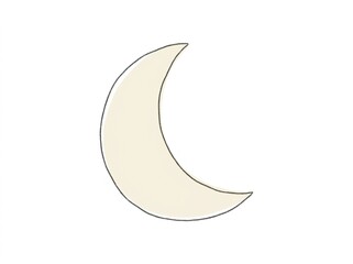 Crescent moon icon illustration © Anna Jvis