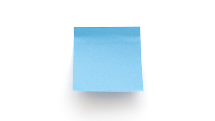 Blank Blue Sticky Note Isolated on White Background Concept for Office Reminder Memo and Message © Andik