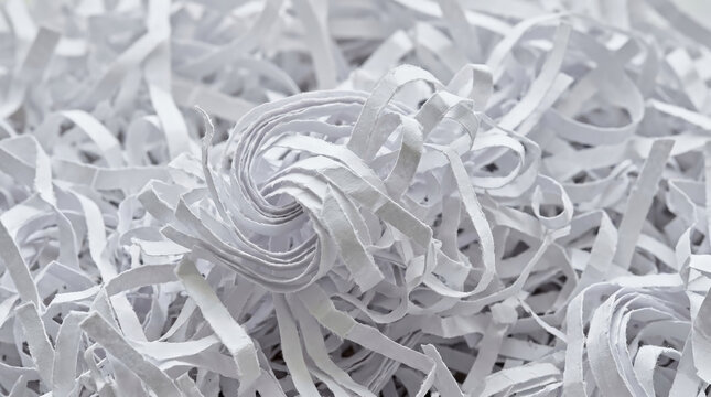 Abstract White Paper Shredder Strips Texture for Confidential Document Destruction, Information Security Background, Data Privacy Concept, Secure Document Disposal, and Document Security Awareness.