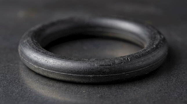Black Textured Rubber O-Ring Gasket Seal for Industrial Components, Hydraulic Sealing Solutions, Automotive Repairs, and Technical Manuals