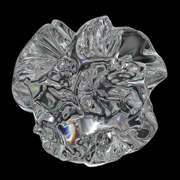 Abstract 3D liquid glass shape
