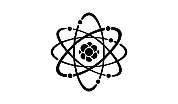 Stylized Atomic Electron Orbit Vector Icon