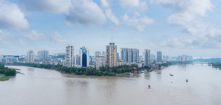 Chengdu city, China panorama cityscape 