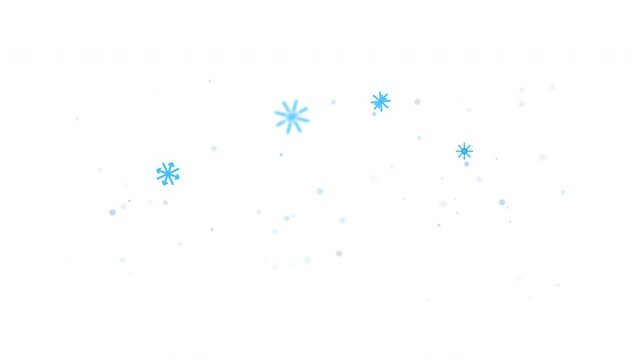 Winter Snowfall Animation with Falling Snowflakes and Soft Ice Particles