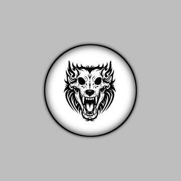 vector illustration of a wolf