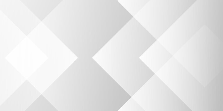 Abstract grey and white geometric background with overlapping gradient square and diamond shapes