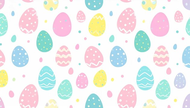 Decorated Easter egg pattern with vibrant pastel colors