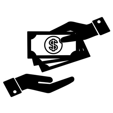 hand holding a cash payment