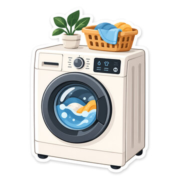 washing machine vector illustration