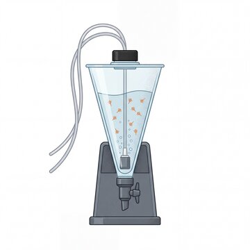 Brine Shrimp Hatchery Incubator for Fish Food Illustration