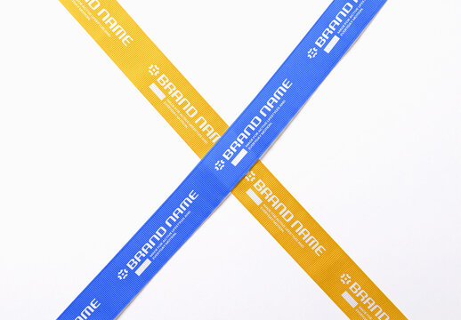 Branded Ribbon Mockup on White Background