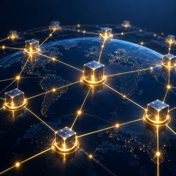 Blockchain Network with Connected Digital Nodes