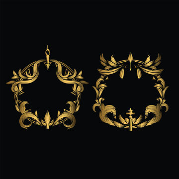 Vintage Luxury Ornament Frame Illustration