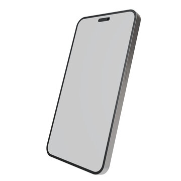​Smartphone 3D Render Mockup with Blank Screen for App Interface Presentation and Web Design Template