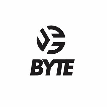 Byte logo graphic element with abstract geometric design for branding and corporate use