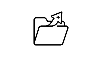 Obraz premium Folder Upload Icon Isolated Transparent Background