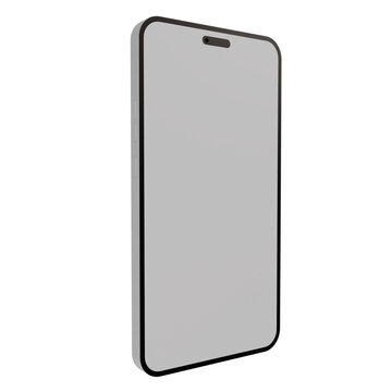 ​Smartphone 3D Render Mockup with Blank Screen for App Interface Presentation and Web Design Template