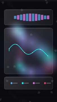 Abstract digital line graph displaying market trends and statistics for technology analysis