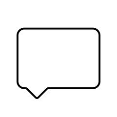 Fototapeta premium Minimalist speech bubble icon for digital communication and chat interface