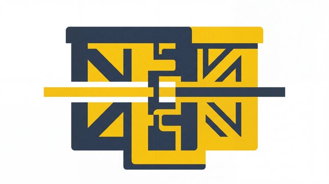 Jalur transportasi vektor dengan desain geometris abstrak modern