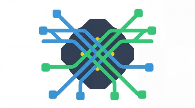 Vektor jalur transportasi digital dengan konsep sirkuit modern