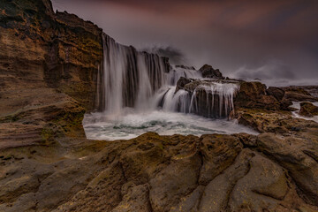Rocks and waves of Sodong Abu Beach © Steven Tessy