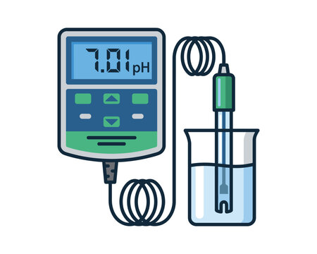 Digital pH meter for measuring acidity and alkalinity in liquid science